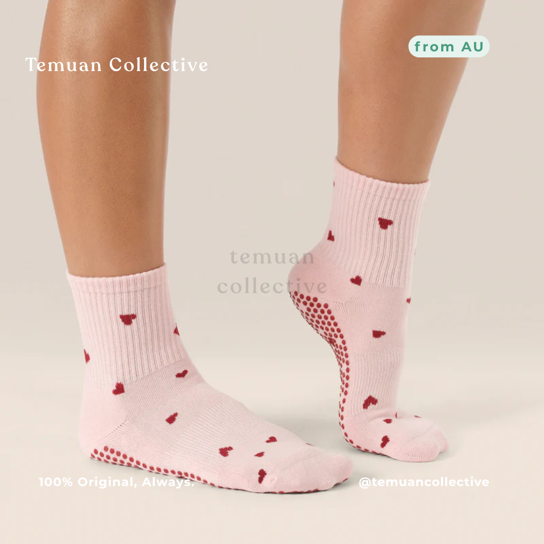 MoveActive XS & L Crew Non Slip Grip Pilates Socks