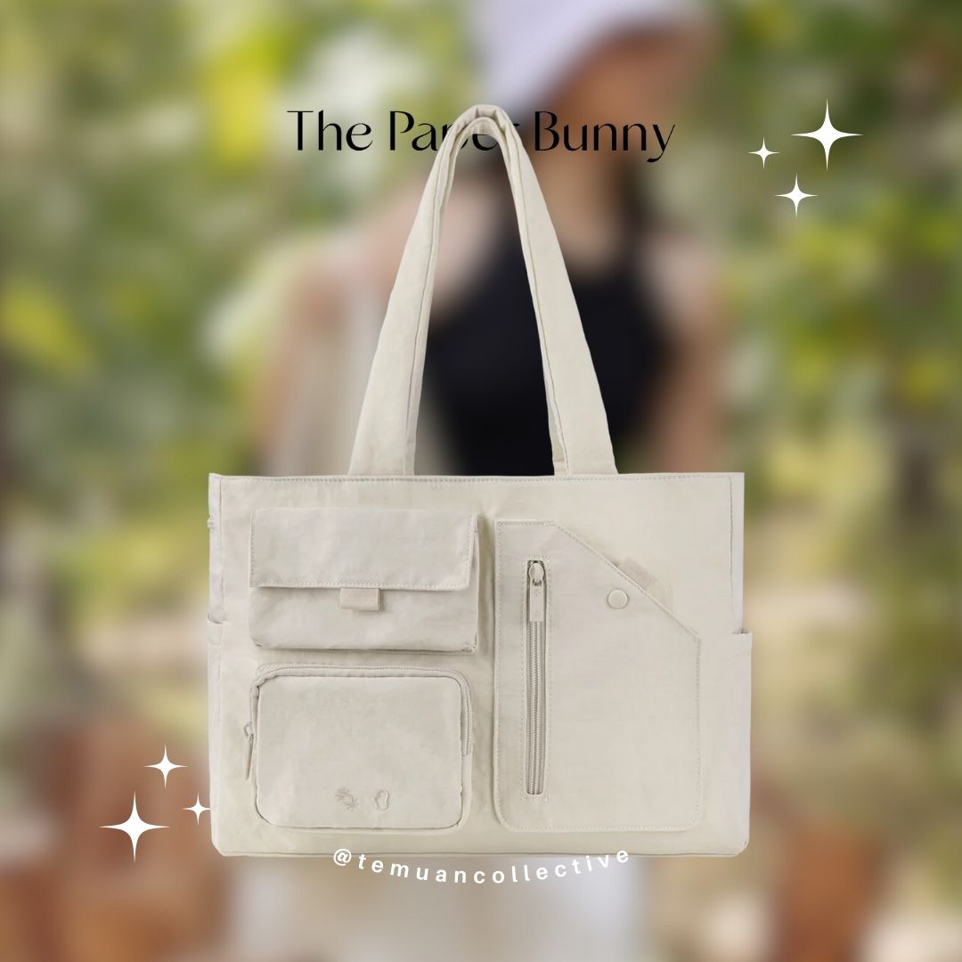 The Paper Bunny Reversible Multi Pocket Tote