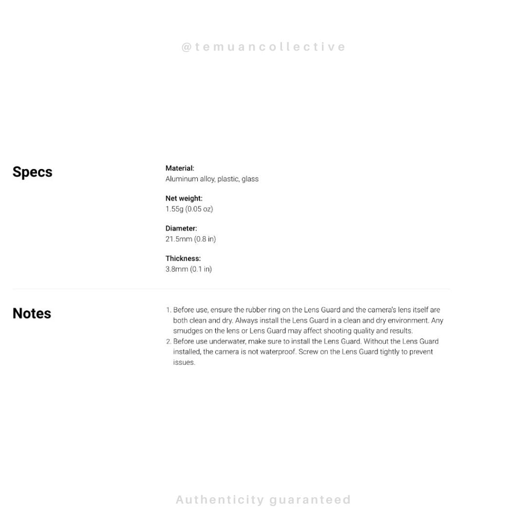 Insta360 GO 3S Lens Guard