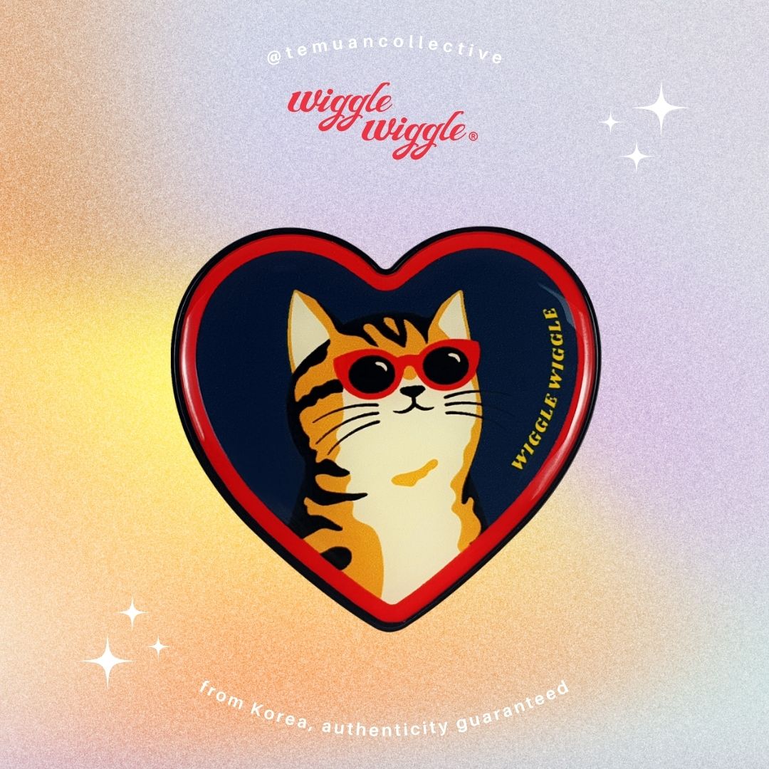 Wiggle Wiggle Heart Round Griptok Collapsible Phone Holder Pop Socket Korea