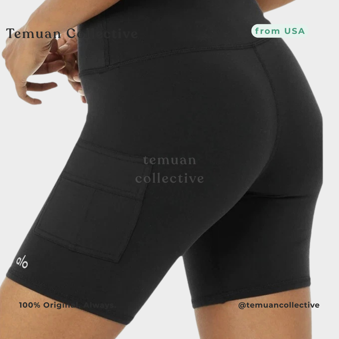 Alo Yoga High-Waist Cargo Short Black 7"