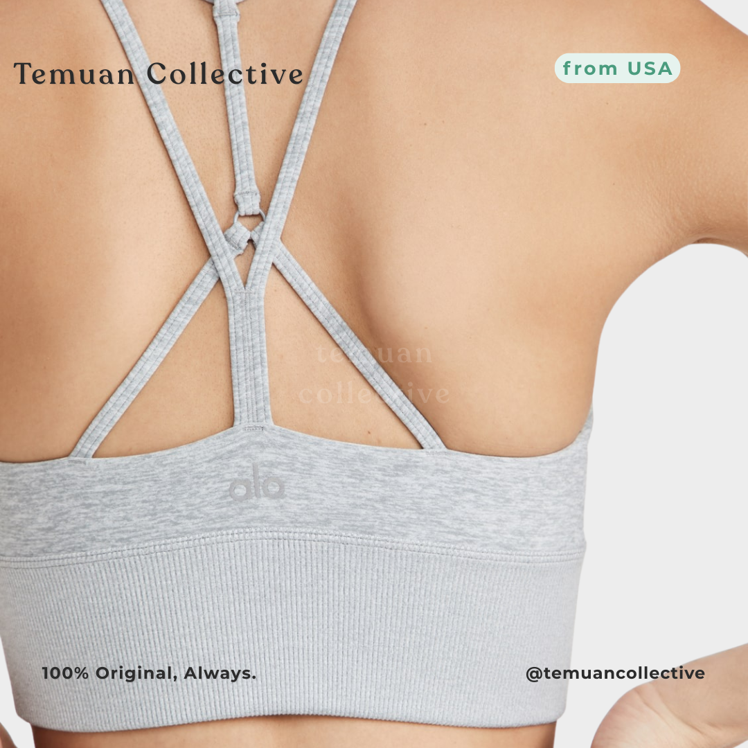 Alo Yoga Alosoft Lavish Bra Zinc Heather