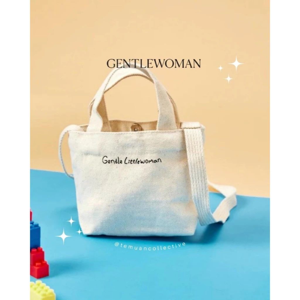 Gentle Little Woman Micro Canvas Tote Bag