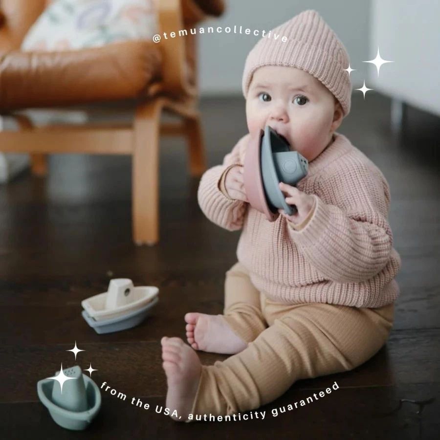 MUSHIE Bath Boats Original Set of 5 Stackable