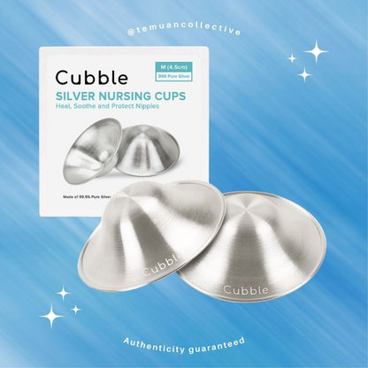 Cubble Silver Nursing Cups Pair of two 999 Pure Silver
