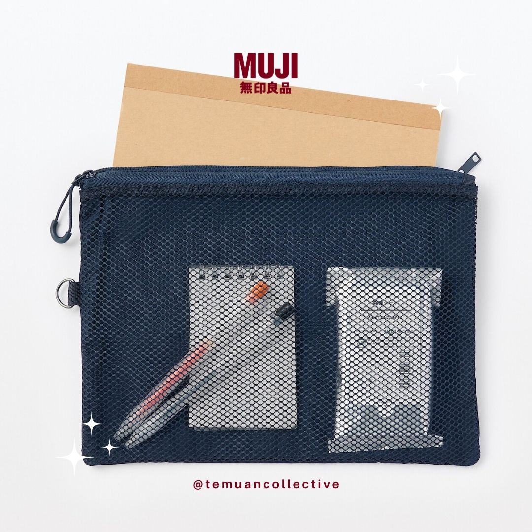 MUJI Japan Polyester Two Zipper case