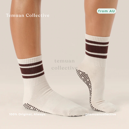 MoveActive Crew Non Slip Grip Pilates Socks