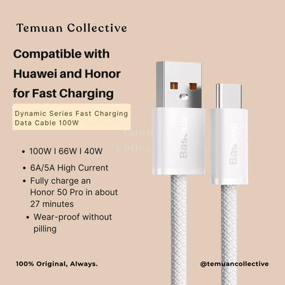 Baseus Dynamic Series Fast Charging Data Cable USB Type-C 100W