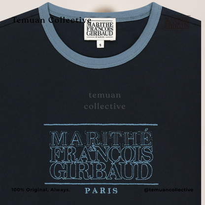 Marithe Francois Girbaud W Classic Logo Applique Ringer Crop Tee