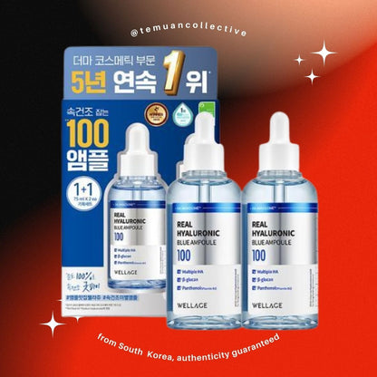 WELLAGE Real Hyaluronic Blue 100 Ampoule