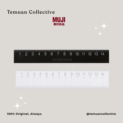MUJI Double Sided Ruler & Acrylic Ruler 15cm
