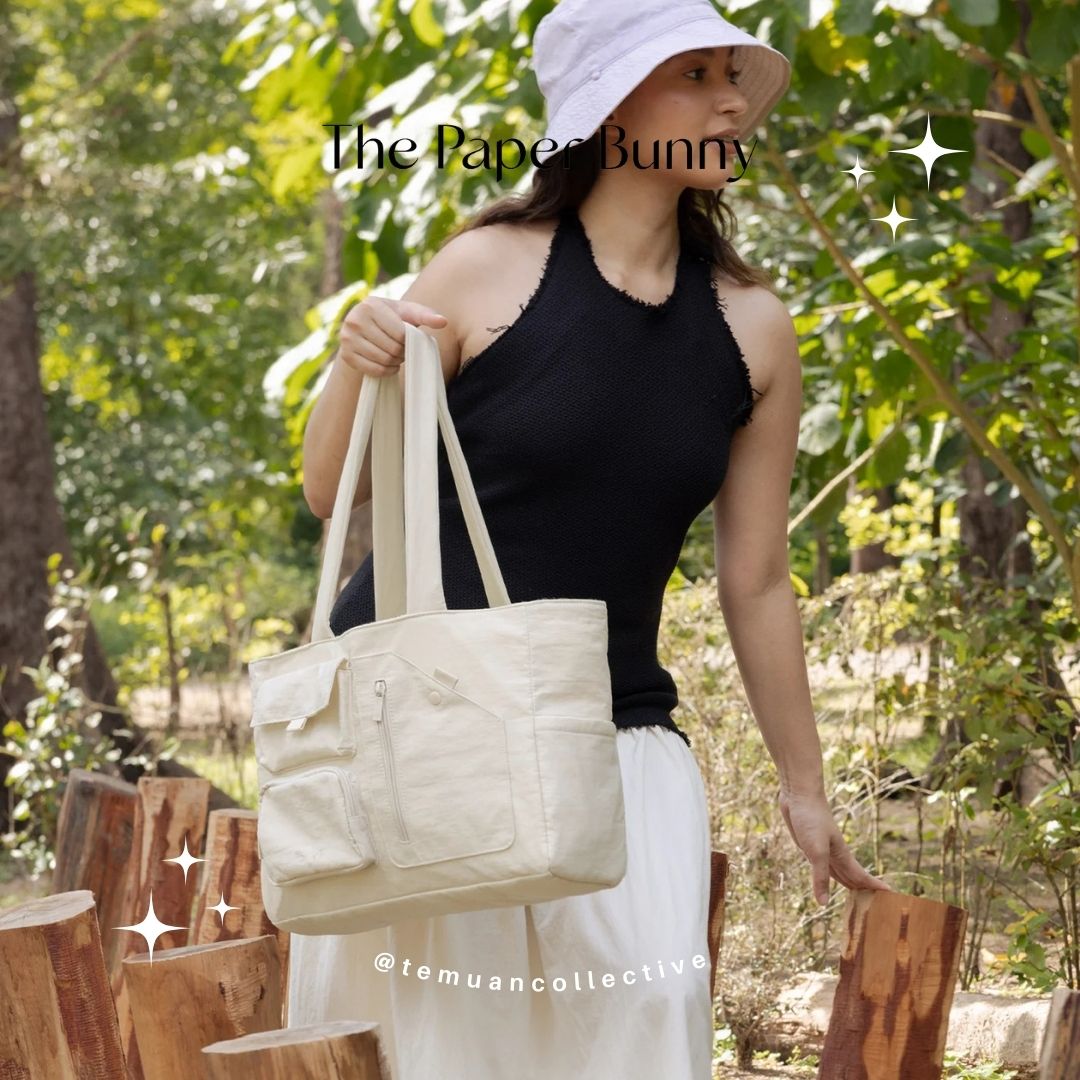 The Paper Bunny Reversible Multi Pocket Tote