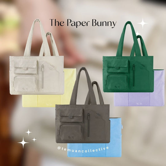 The Paper Bunny Reversible Multi Pocket Tote