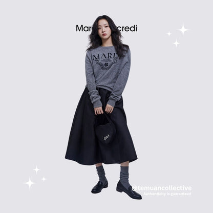 MARDI MERCREDI Cashmere Crew Neck Alumni Classique in Grey