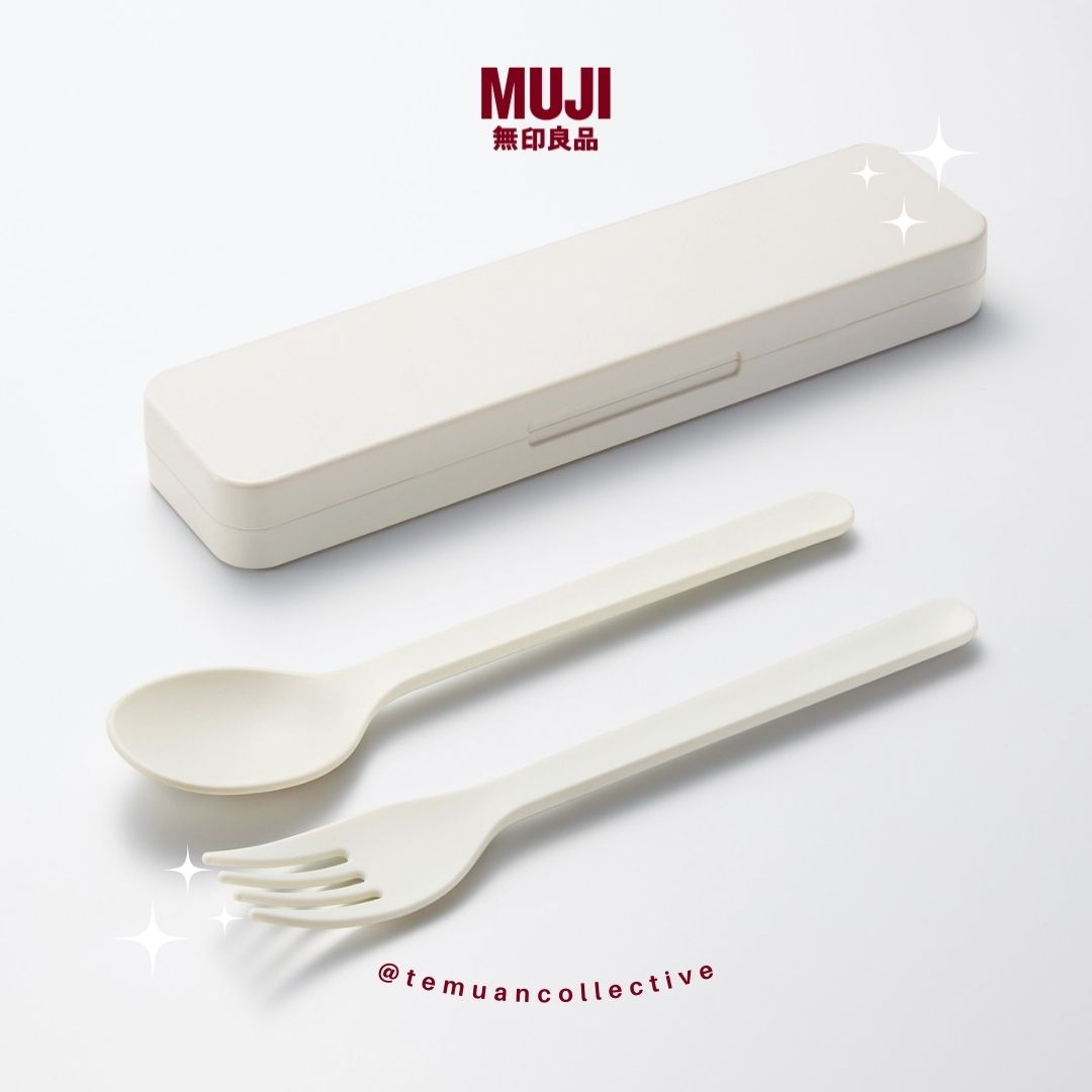 MUJI PP Lunch Box Fork & Spoon Cutlery Set