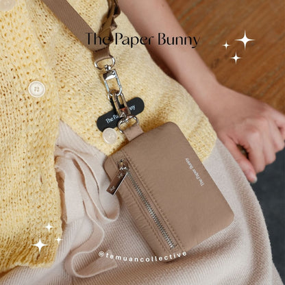 The Paper Bunny Commuter Phone Strap and Puffer Card Pouch Set
