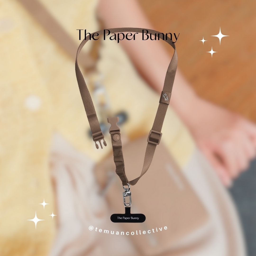 The Paper Bunny Commuter Phone Strap and Puffer Card Pouch Set