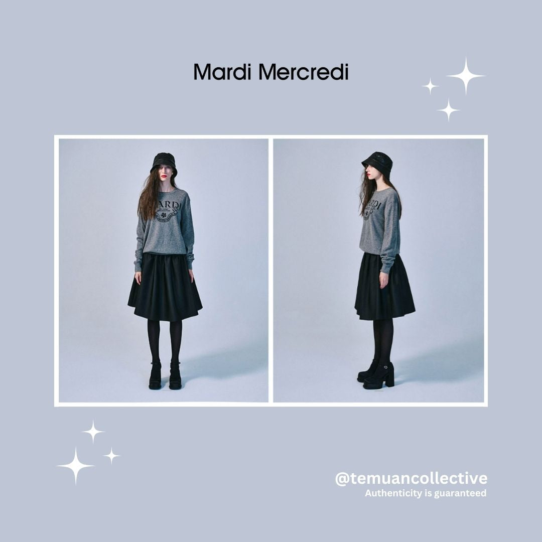 MARDI MERCREDI Cashmere Crew Neck Alumni Classique in Grey