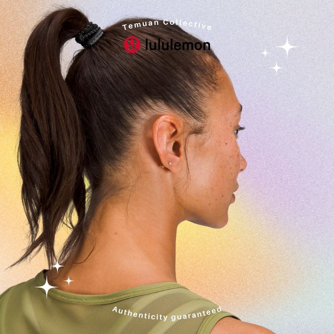 LULULEMON Silicone Hair Ties 3 Pack / Logo Charm Hair Ties 3 Pack