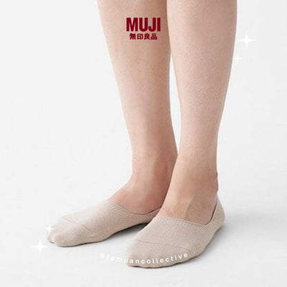 MUJI Japan Thin No Show Socks with Heel Grip
