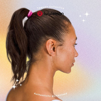 LULULEMON Silicone Hair Ties 3 Pack / Logo Charm Hair Ties 3 Pack