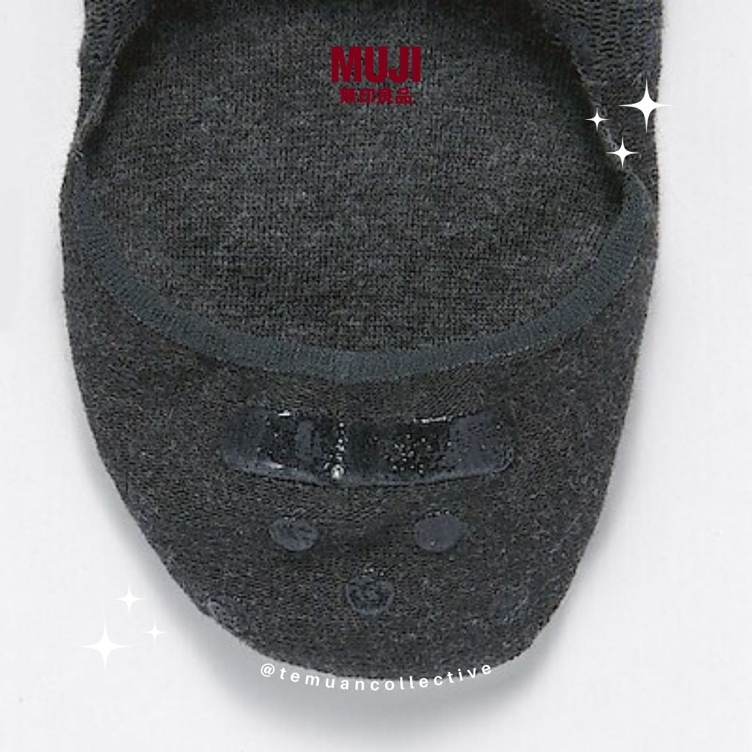 MUJI Japan Thin No Show Socks with Heel Grip