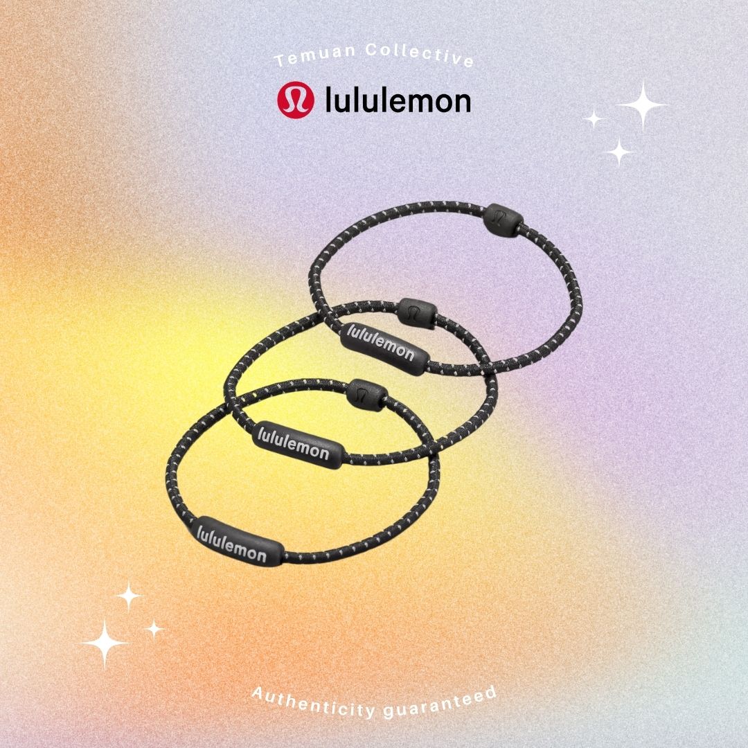 LULULEMON Silicone Hair Ties 3 Pack / Logo Charm Hair Ties 3 Pack