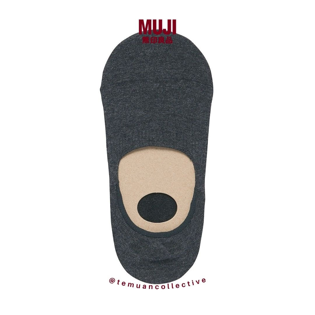 MUJI Japan Thin No Show Socks with Heel Grip