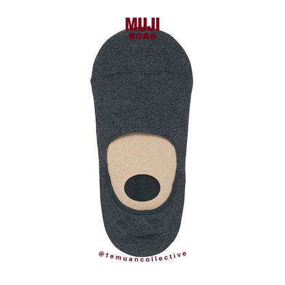 MUJI Japan Thin No Show Socks with Heel Grip