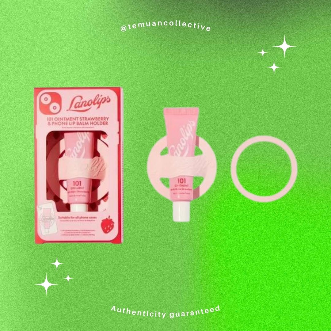Lanolips 101 Ointment Strawberry & Phone Lip Balm Holder 10g
