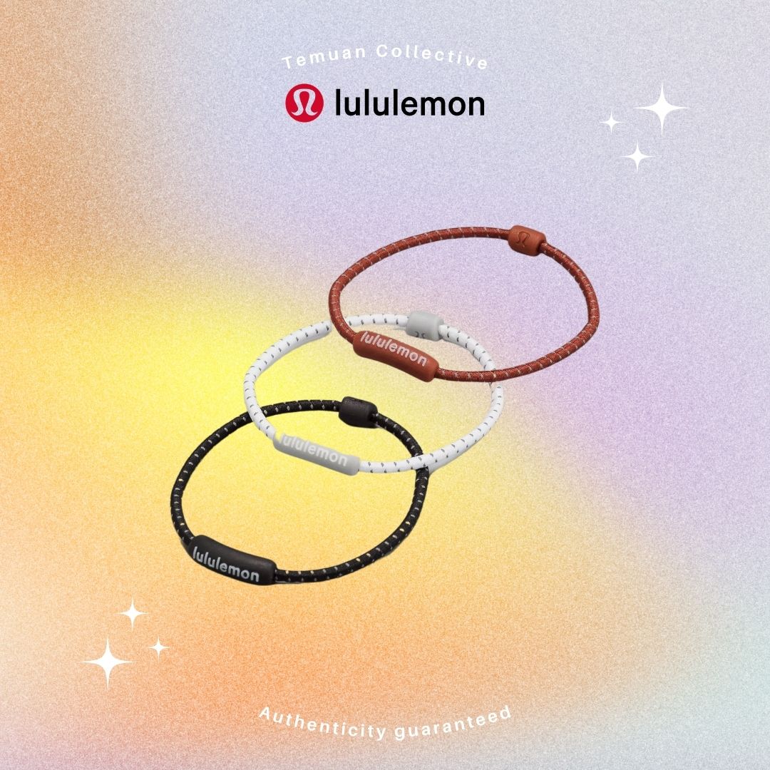 LULULEMON Silicone Hair Ties 3 Pack / Logo Charm Hair Ties 3 Pack
