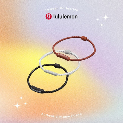 LULULEMON Silicone Hair Ties 3 Pack / Logo Charm Hair Ties 3 Pack