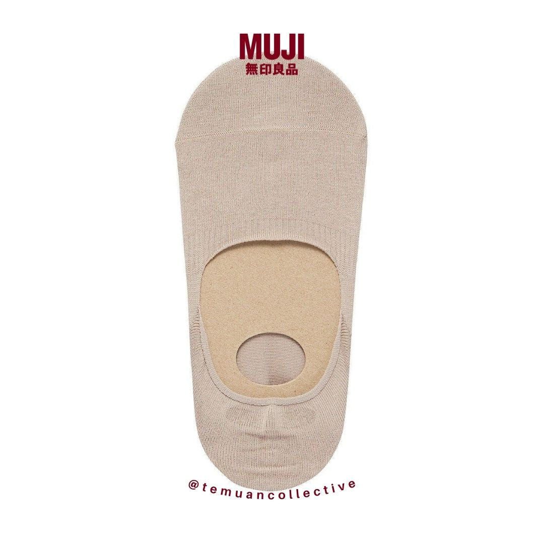MUJI Japan Thin No Show Socks with Heel Grip
