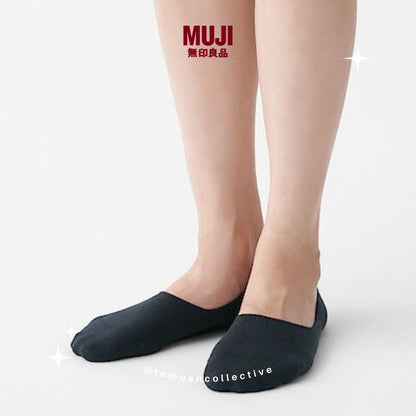 MUJI Japan Thin No Show Socks with Heel Grip