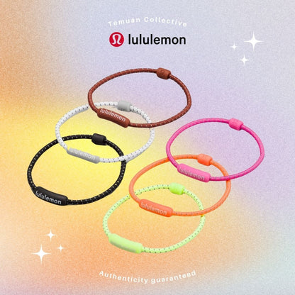 LULULEMON Silicone Hair Ties 3 Pack / Logo Charm Hair Ties 3 Pack