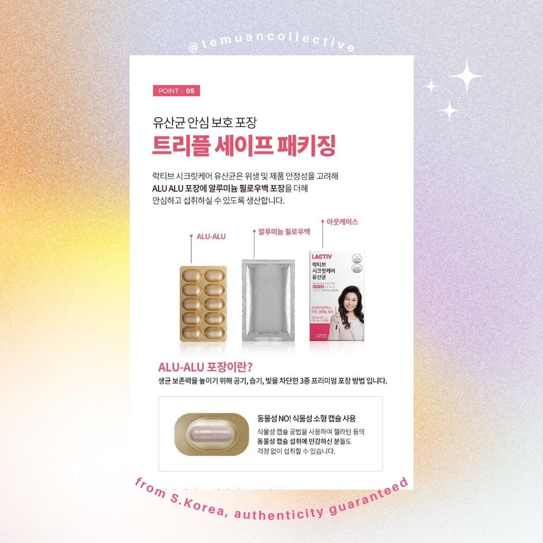 LACTIV Secret Care Family Probiotics Tablets (20/120 day supply)