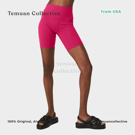 Alo Yoga High-Waist Biker Short 7" Magenta Crush