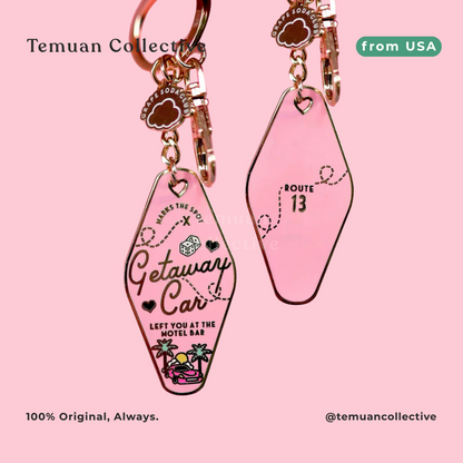 Taylor Swift Getaway Car Motel Keychain