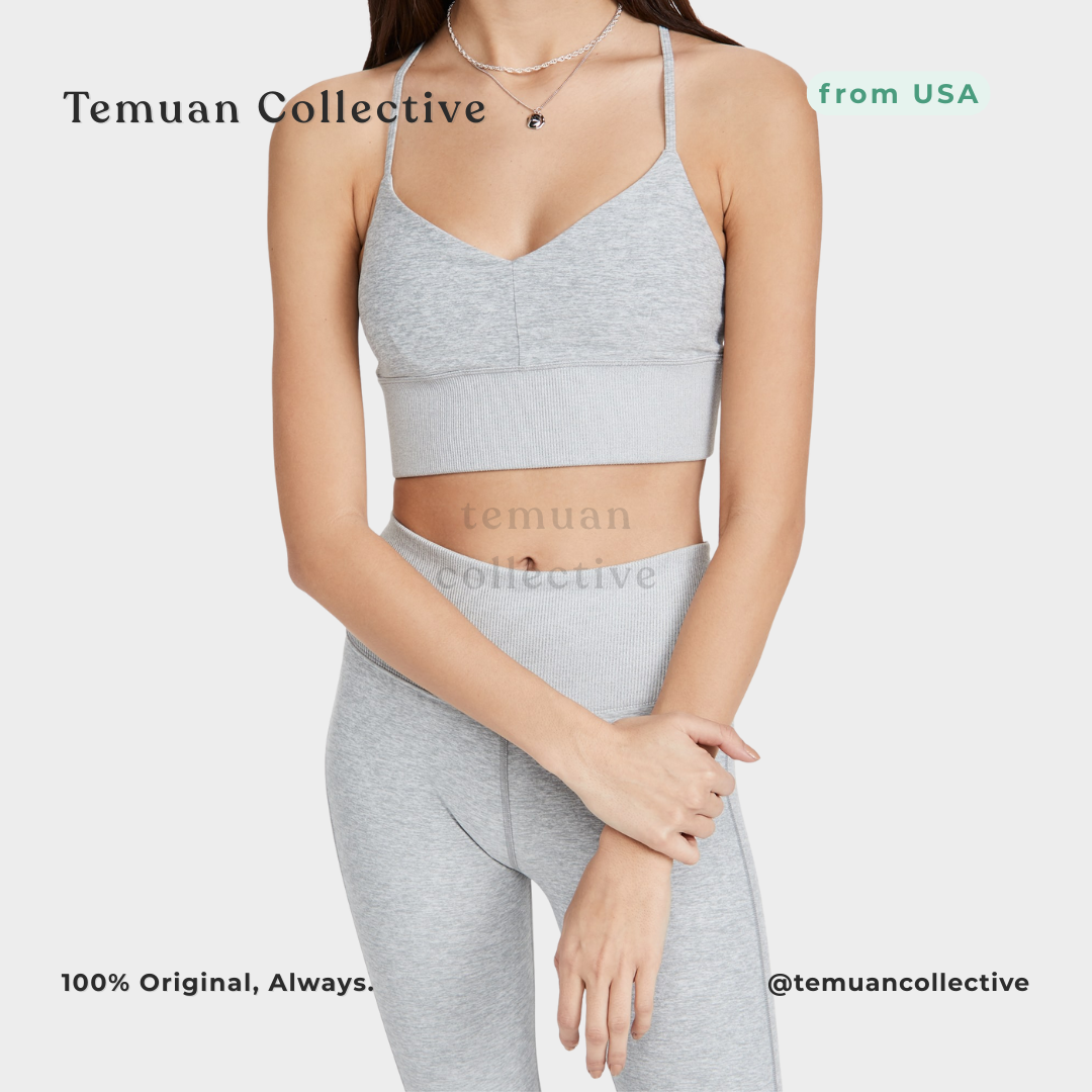 Alo Yoga Alosoft Lavish Bra Zinc Heather