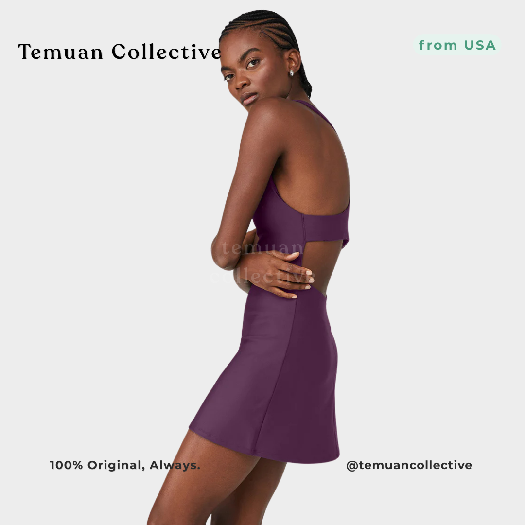 Alo Yoga Airlift Fly Dress Dark Plum