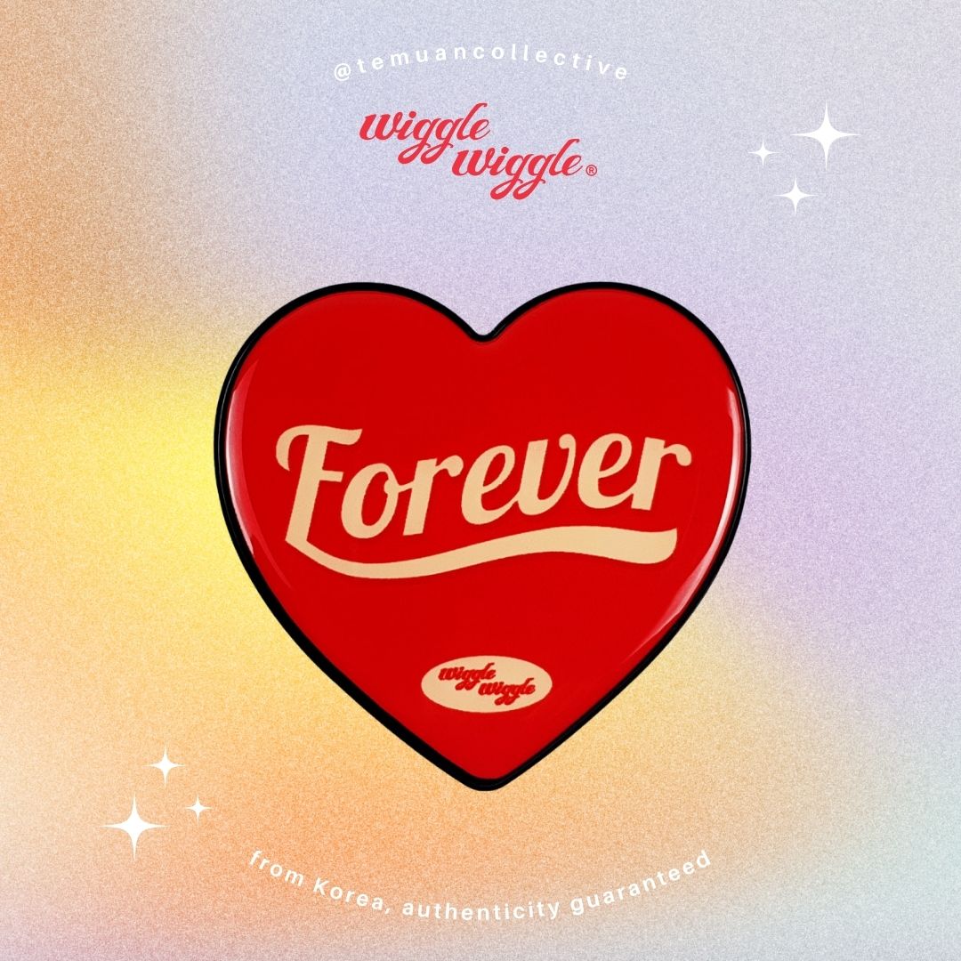 Wiggle Wiggle Heart Round Griptok Collapsible Phone Holder Pop Socket Korea