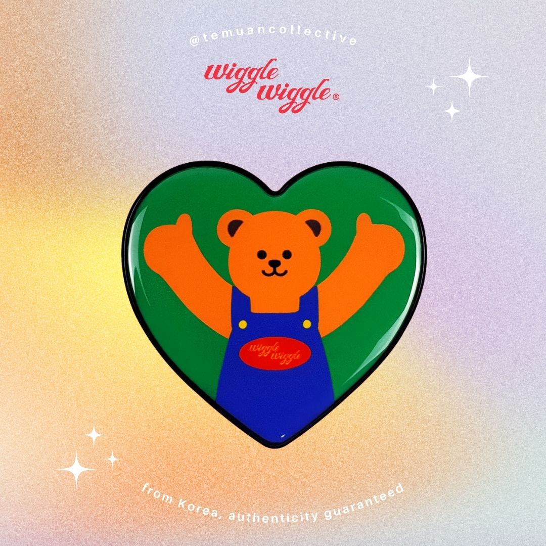 Wiggle Wiggle Heart Round Griptok Collapsible Phone Holder Pop Socket Korea