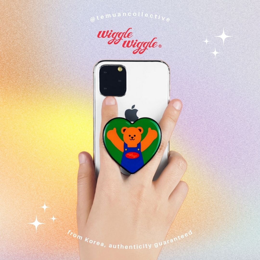 Wiggle Wiggle Heart Round Griptok Collapsible Phone Holder Pop Socket Korea