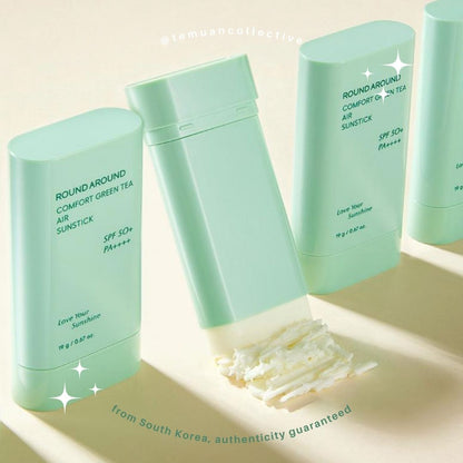 ROUND A'ROUND Comfort Green Tea Air Sunstick 19g