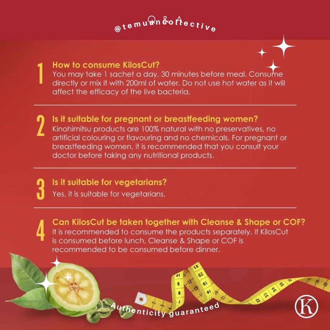 Kinohimitsu KilosCut Probiotics Sliming Supplement Sachet 10g