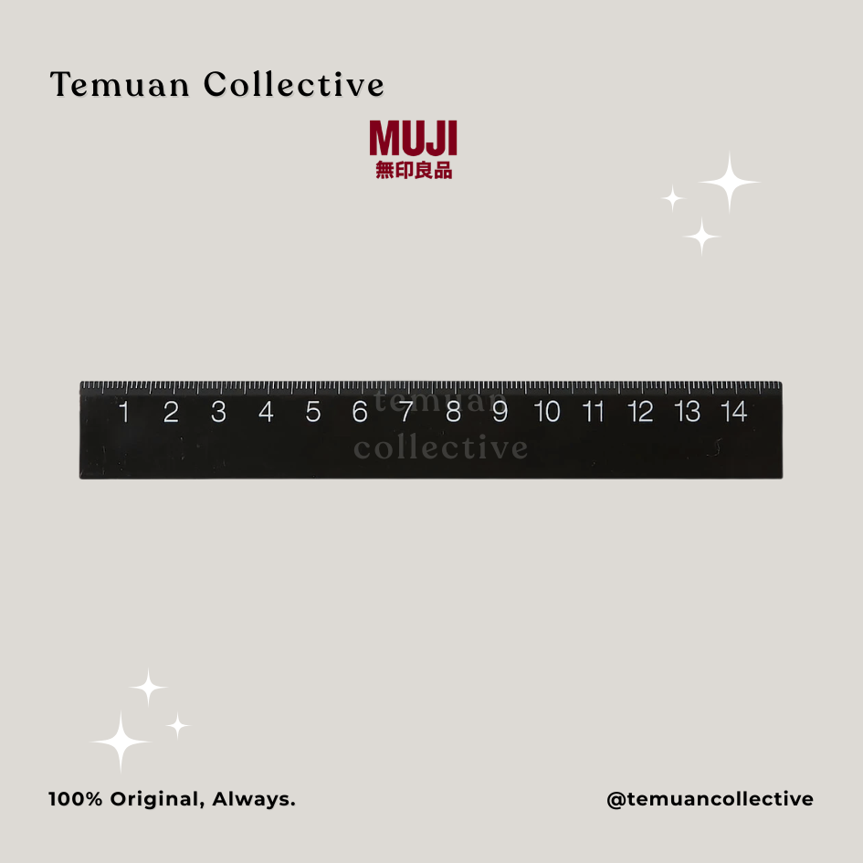 MUJI Double Sided Ruler & Acrylic Ruler 15cm
