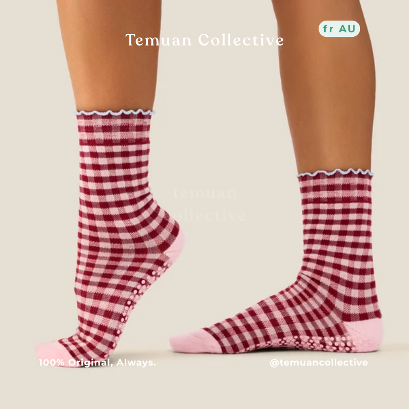 MoveActive Crew Non Slip Grip Pilates Socks