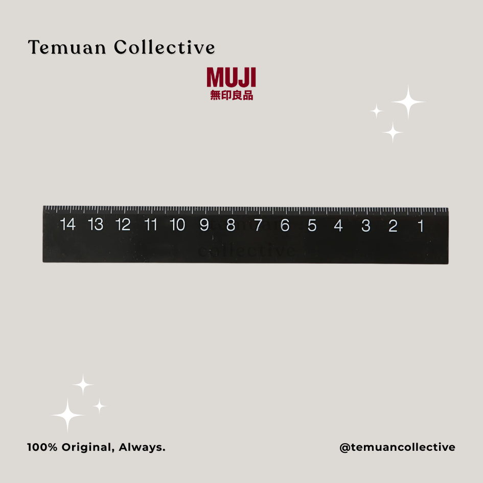MUJI Double Sided Ruler & Acrylic Ruler 15cm