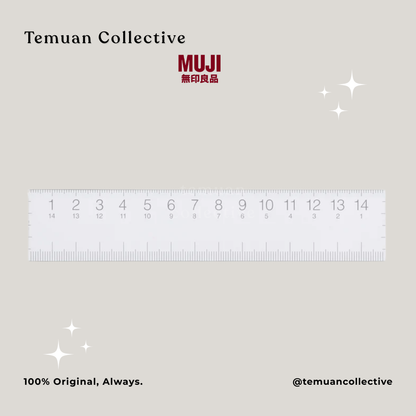 MUJI Double Sided Ruler & Acrylic Ruler 15cm