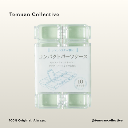 Clear 10-Compartment Compact Section Case